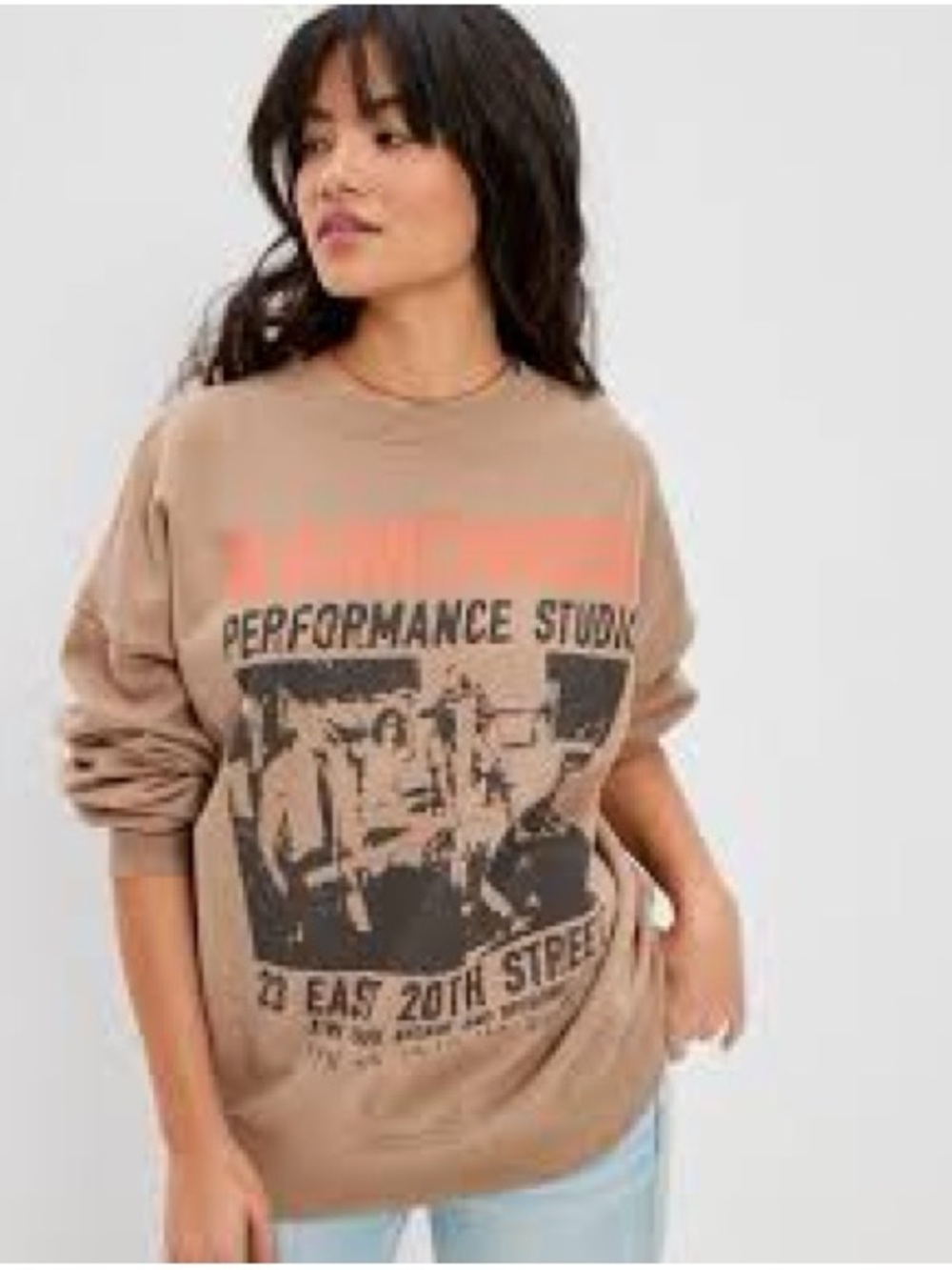 American Eagle Ramones Sweatshirt Size Large   Oversized Punk Rock Joey Ramone